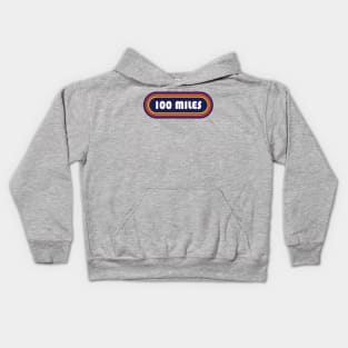 100 Mile Trail and Ultra Running Oval Kids Hoodie